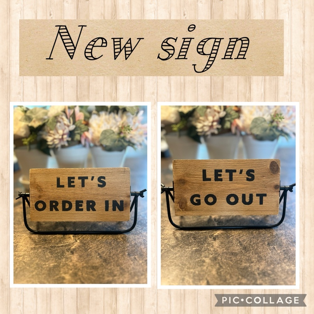 New hand crafted sign